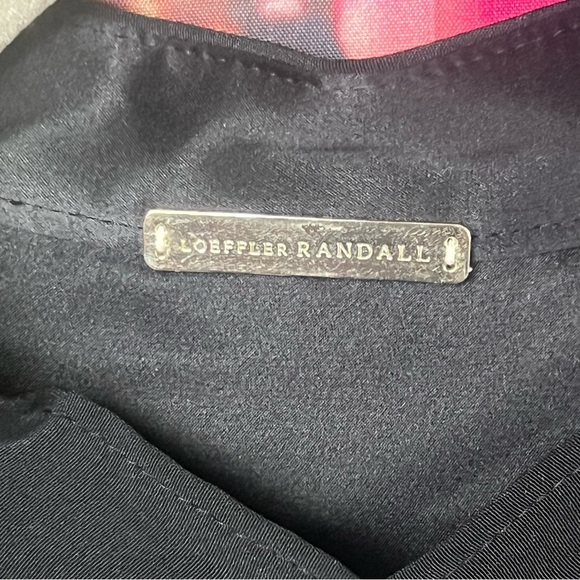 LOEFFLER RANDALL 90S BLACK SILK CHIFFON SHEER BLOUSE - Picture 2 of 4